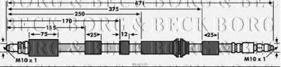 BORG & BECK bbh7925 -  Тормозной шланг